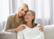 family portrait young woman her mother