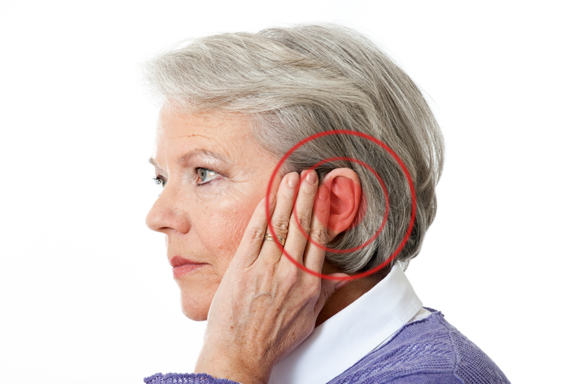 mature woman noise ear