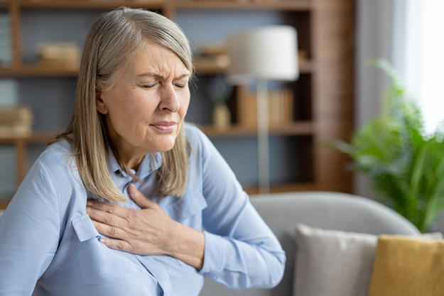 mature woman experiencing discomfort